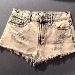 Ripped Jean Shorts Size 28